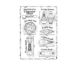 8 dés multifaces Shadow - Polyhero Wizard