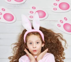 60 empreintes de lapin pour création de parcours