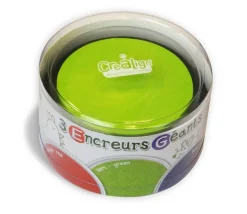 3 encreurs géants pour tampons : rouge, vert et violet