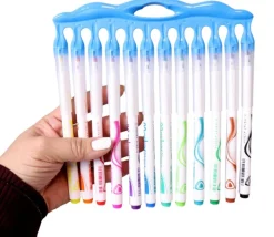 12 Feutres effaçables pour ardoise ou tableau blanc - 12 couleurs