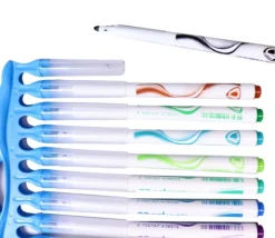 12 Feutres effaçables pour ardoise ou tableau blanc - 12 couleurs