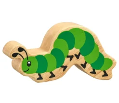 6 figurines insectes en bois colorés