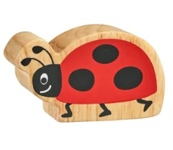 6 figurines insectes en bois colorés