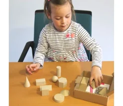 14 formes géométriques bois Rewood - cube base 3 cm