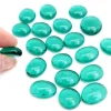 20 galets gems 15/25 mm vert translucide - mini pierres plates