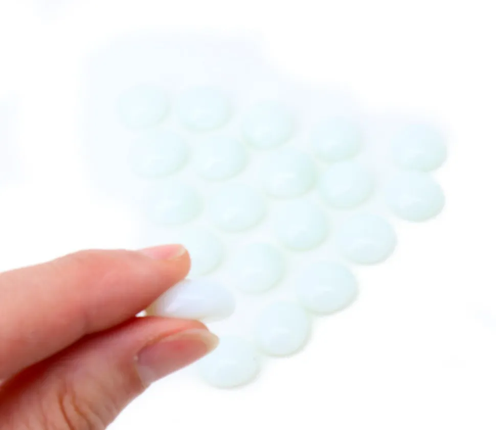 20 galets gems blancs 15/19 mm - mini pierres plates