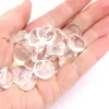20 galets gems transparents 15/19 mm - mini pierres plates
