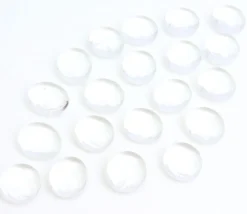 20 galets gems transparents 15/19 mm - mini pierres plates