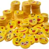 100 gommes emojis visages rigolos 2,5 cm