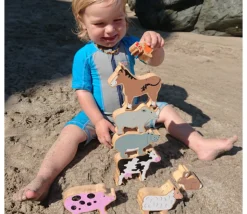 6 grands animaux de la ferme - Figurines en bois