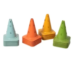 4 grands cônes slalom 30 cm éco-plastique robuste