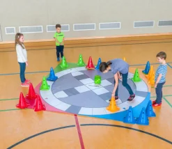 6 grands Cônes slalom 30 cm SUPER RESISTANTS avec trous