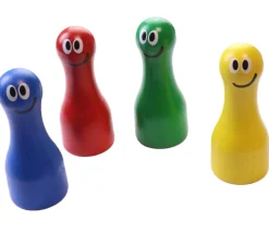 4 Grands Pions personnages rigolos 6 cm