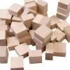 50 gros jetons carrés bois naturel 2.5 cm épais
