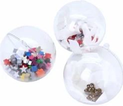5 grosses Boules 10 cm plastique cristal à remplir et suspendre