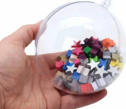 5 grosses Boules 10 cm plastique cristal à remplir et suspendre