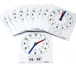 10 horloges effaçables apprentissage heure aiguille et digital