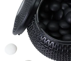 2 jarres 360 pions de go biconvexes - pierres jeu de go