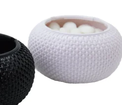 2 jarres 360 pions de go biconvexes - pierres jeu de go