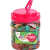 2500 Jetons 15 mm transparents colorés pour loto ou bingo