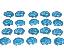 20 jetons cerveaux 20 x 15 mm pour jeux