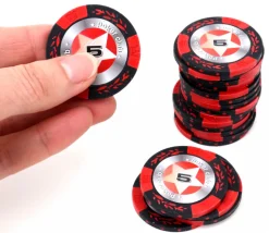 20 Jetons de poker crown argile valeur 5 - 14 gr