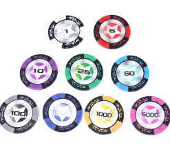 20 Jetons de poker crown argile valeur 5 - 14 gr