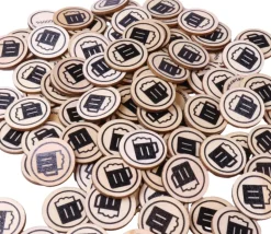 500 jetons en bois bière - 2.5 cm