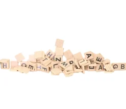 80 Jetons en bois lettres alphabet 2 cm pour jeux