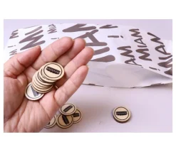 500 jetons en bois sandwich - 2.5 cm