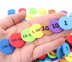 280 jetons mousse numérotés unité dizaine centaine millier million