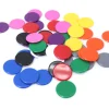 50 jetons multicolores 3 cm en 10 couleurs pour jeu - pions ronds 30 mm