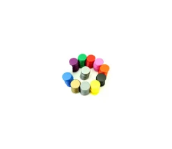 10 Jetons plastique 25 mm - pions ronds plats 2.5 cm pour jeux par couleur