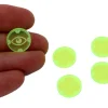 5 jetons ronds œil jaune fluo pour jeux