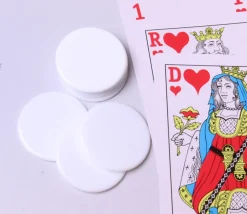 1000 Jetons ronds plats de 2.4 cm de diamètre plastique pour jeux