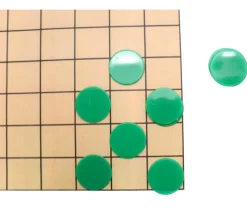 500 Jetons ronds plats de 2.4 cm verts de diamètre plastique pour jeux