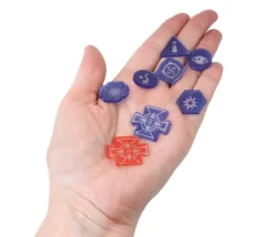 80 jetons rouges et bleus compatibles jeu XWing bleu