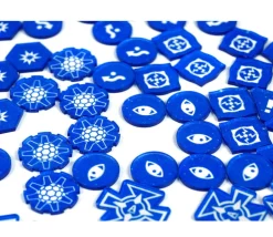 80 jetons rouges et bleus compatibles jeu XWing bleu