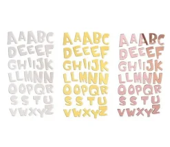 35 Lettres alphabet autocollantes effet miroir hauteur 2 cm