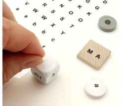 128 Lettres alphabet chiffres autocollant 9 mm - étiquettes transparentes