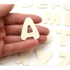 26 lettres alphabet en bois naturel 3.5 cm