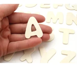 26 lettres alphabet en bois naturel 3.5 cm