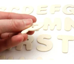 26 lettres alphabet en bois naturel 3.5 cm