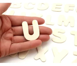 26 lettres alphabet en bois naturel 3.5 cm