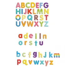 99 lettres magnétiques 4.5 cm de hauteur majuscule + minuscule alphabet