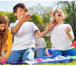 90 mini balles marbrées rebondissantes Ø 2.5 cm caoutchouc souple