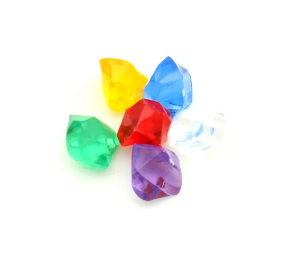 6 Mini gems multicolores pépites