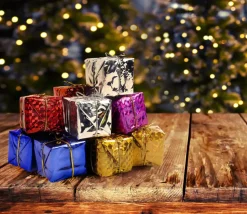 80 mini paquets cadeaux décorations sapin