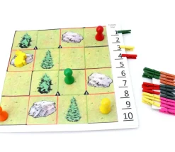 24 Mini pinces à linge en bois coloré - 25 mm