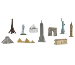 10 monuments du monde figurines jouet miniature